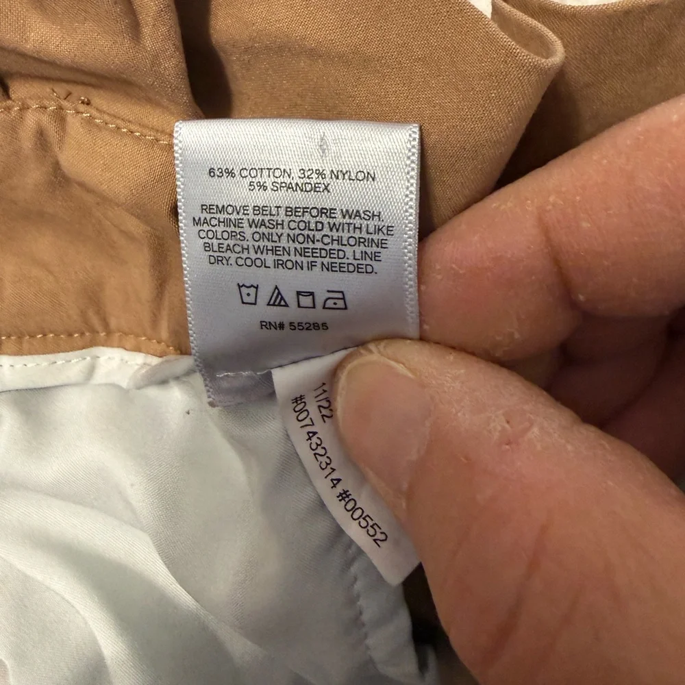 Express Super High-Waisted Belted Paper Bag Wide Leg Camel Pants Trousers 12R - Picture 6 of 6